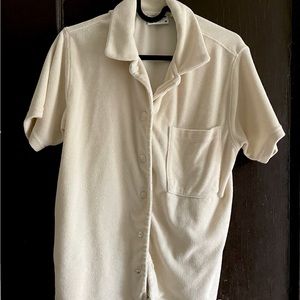 Frank & Oak Plush Button-up T-shirt